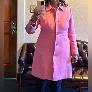 New! J.Crew- Pink Lady Day Coat